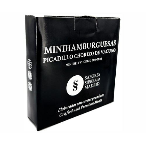 SABORES SIERRA DE MADRID Minihamburguesas de picadillo de chorizo vacuno 200 gr.