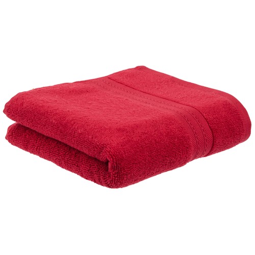 Toalla para ducha roja 70x130cm algodón 400gsm modelo O Twist. ACTUEL