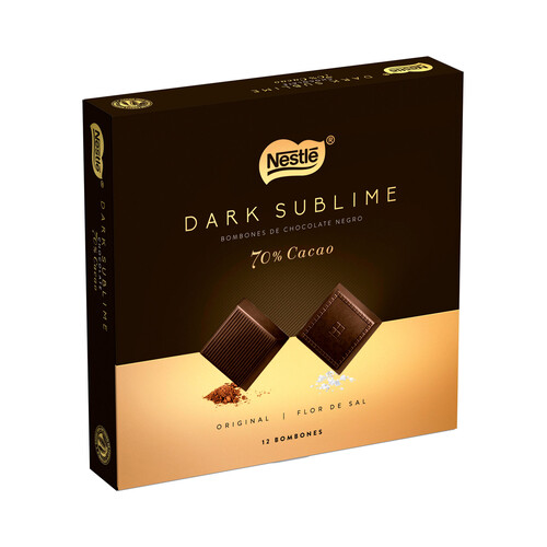 NESTLÉ DARK SUBLIME Surtido de bombones chocolate negro, 70 % cacao 85 g.