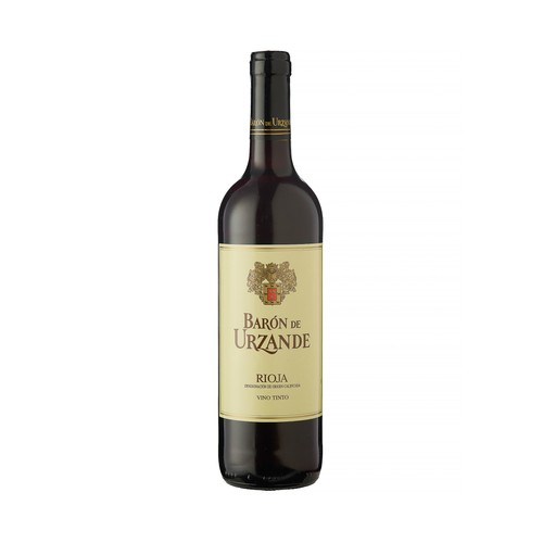 Vino tinto con denominación de origen calificada Rioja BARÓN DE URZANDE botella de 75 cl.