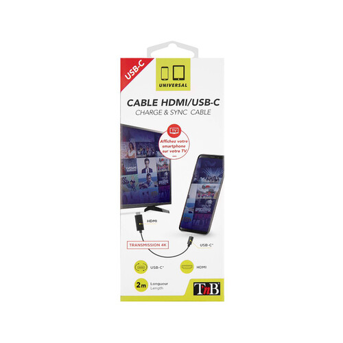 Cable HDMI a Usb Type-C, TNB HDMIUSBC, longitud 2m.