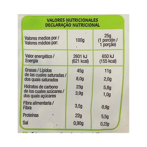 ALCAMPO ECOLÓGICO Anacardos tostados y salados 125 g.