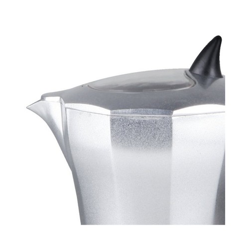 Cafetera tradicional moka eléctrica ORBEGOZO KFE 660, capacidad de 3 a 6 tazas, tapa con ventana, apagado automático, potencia 480W.