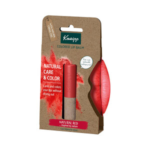 Imagen de KNEIPP Balsamo labial hidratante con color, tono natural red.