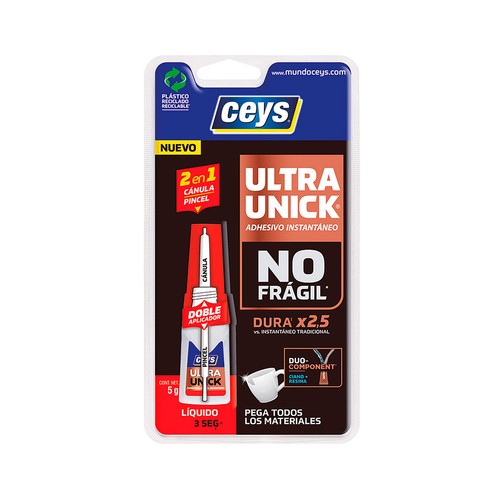 Pegamento instantáneo ultra líquido, 5G 2 en 1, CEYS.