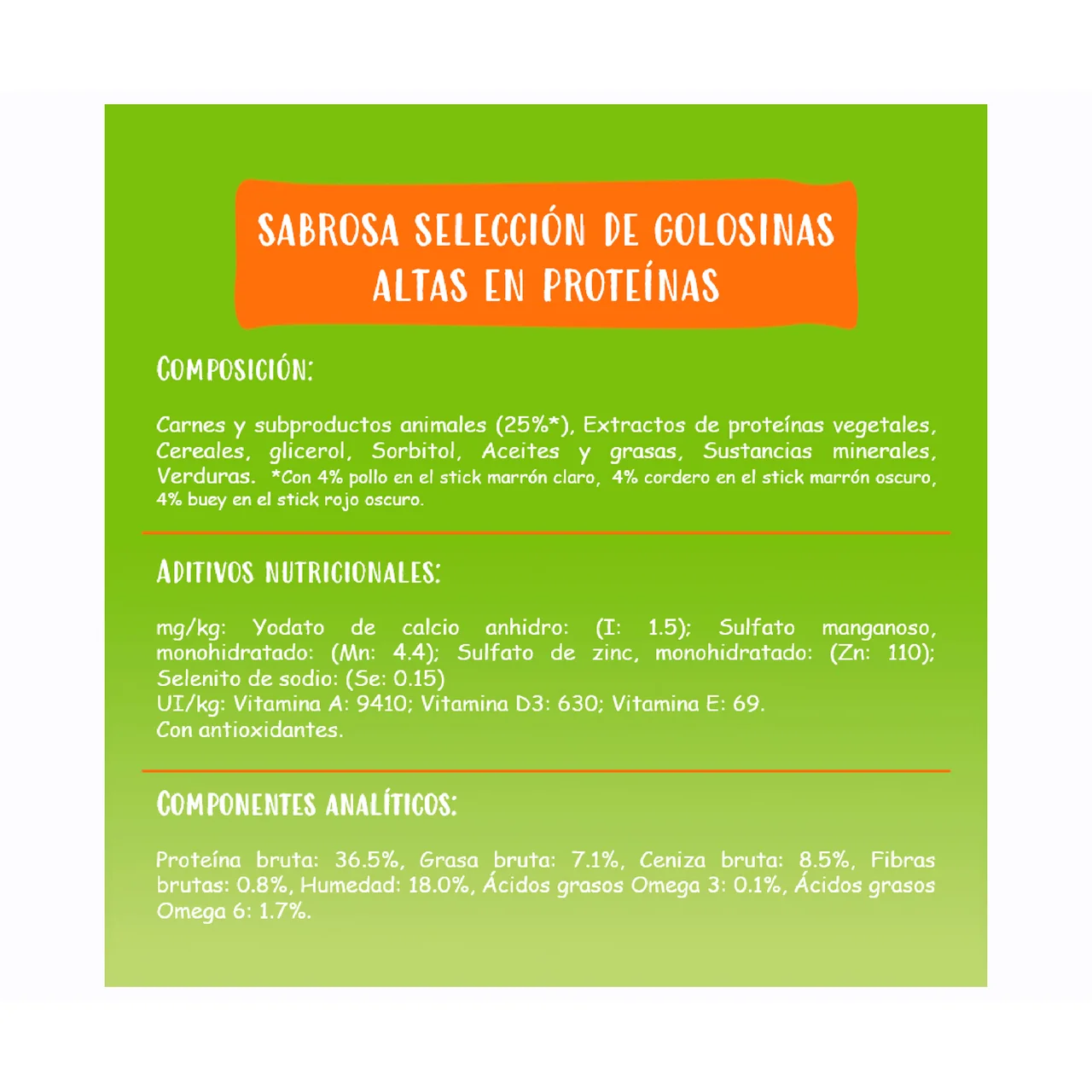 Snacks para perros surtido con sabor a carne 15 uds. 126 g.