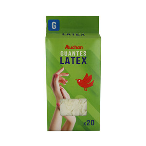 PRODUCTO ALCAMPO Guantes de látex finos talla grande 8-8 1/2 PRODUCTO ALCAMPO 10 uds.