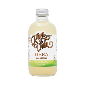 KOMVIDA Fibra Kombucha ecológica con inulina y sabor a lima limón 250 ml.