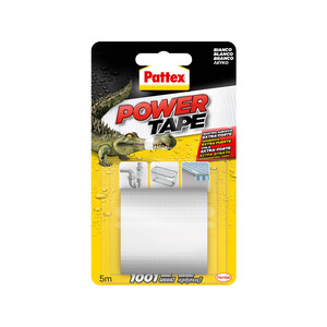 Imagen de Rollo de 5 metros de cinta adhesiva ultra fuerte de 50 milímetros y color blanco PATTEX Power tape.