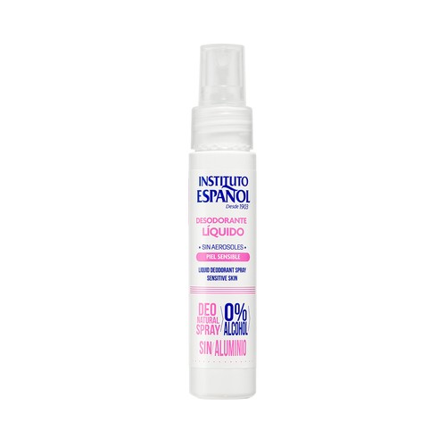 INSTITUTO ESPAÑOL Desodorante líquido en spray sin alcohol ni aluminio, para pieles sensibles 50 ml.