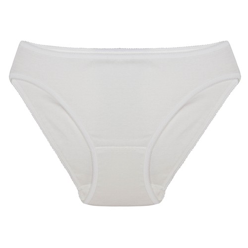 Braga baja de algodón RMC, color blanco, talla S.