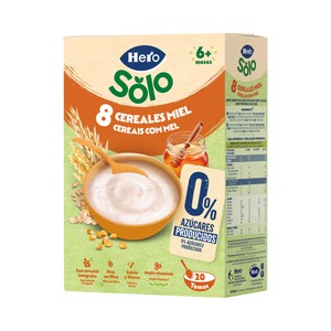 Imagen de HERO Solo Papilla de 8 cereales con miel a partir de 6 meses 340 g.