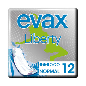 Imagen de EVAX Compresas sin alas, con nivel de absorción normal EVAX Liberty 12 uds.