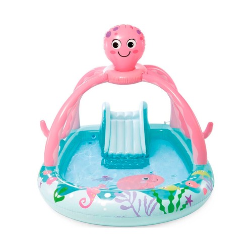 Centro de juegos hinchables pulpo rosa de 234cm.