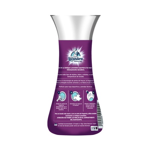 LA ANTIGUA LAVANDERA Perlas perfumadas con aroma a esencia de violeta 270 g.