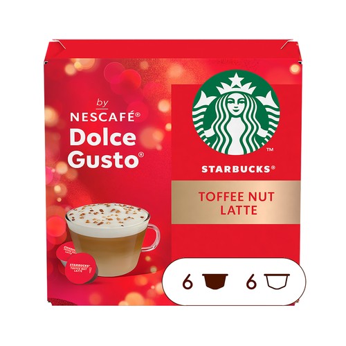 STARBUCKS Café en cápsulas Toffee Nut Latte 6 uds. 127,8 g.