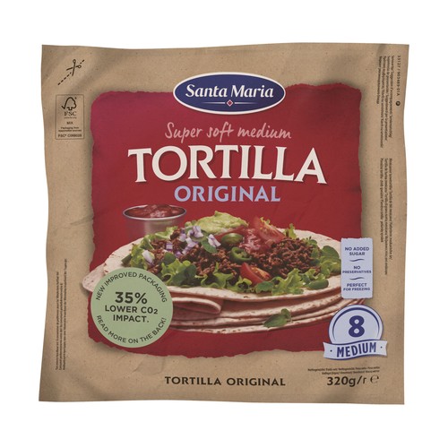 SANTA MARÍA Tortillas de trigo 320 g.