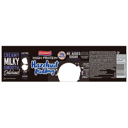 EHRMANN Pudding de avellanas, bajo en grasa y con alto contenido en proteínas (20 g) High protein 200 g.