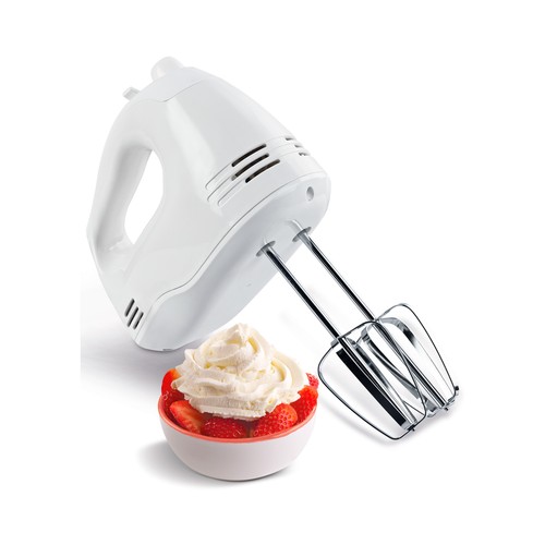 Batidora amasadora de varillas QILIVE Q5309, color blanco, 150W, 5 número de velocidades.