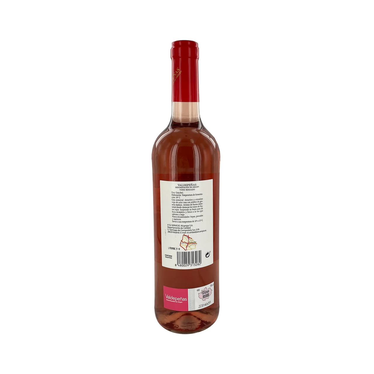 CERRO DE LOS PASTORES Vino rosado con D.O. Valdepeñas botella 75 cl.
