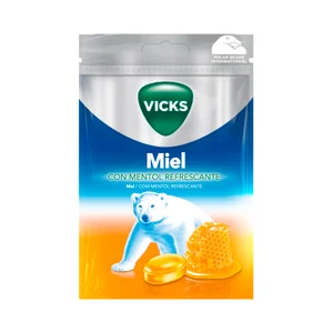 VICKS Miel Caramelos con miel y mentol refrescante 72 g.