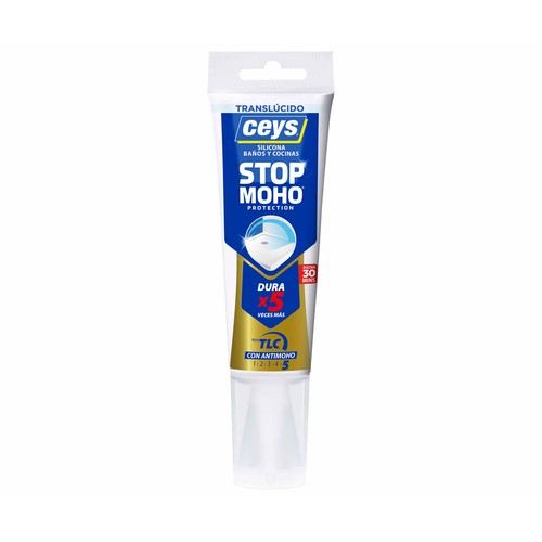 Silicona antimoho translúcido, CEYS Stop Moho, 125ml.