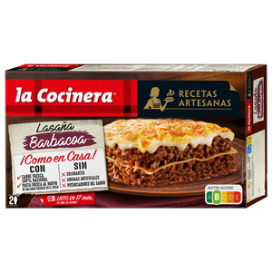 LA COCINERA Lasaña de pasta fresca a la barbacoa (con carne 100% nacional) LA COCINERA Recetas artesanas 500 g.