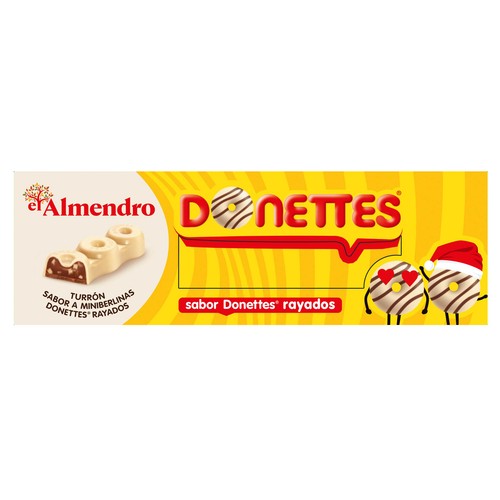 EL ALMENDRO Turrón de chocolate donettes rayados 150 g.