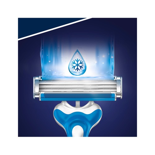 GILLETTE Maquinilla de afeitar desechable con cabezal pivotante de 3 hojas GILLETTE Sensor 3 cool 8 uds.