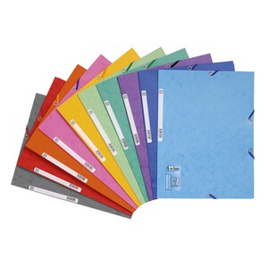 Imagen de Carpeta de cartón de varios colores, tamaño 24x32cm, cierre de gomas PRODUCTO ALCAMPO.