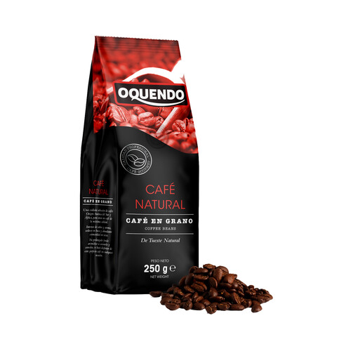 Café de tueste natural en grano OQUENDO 250 g.