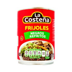 LA COSTEÑA Frijoles negros refritos LA COSTEÑA lata de 580 g.