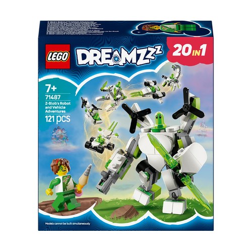 LEGO DreamZzz Aventuras de Z-Blob: Robots y Vehículos 71487, 121 piezas, +7 años. 