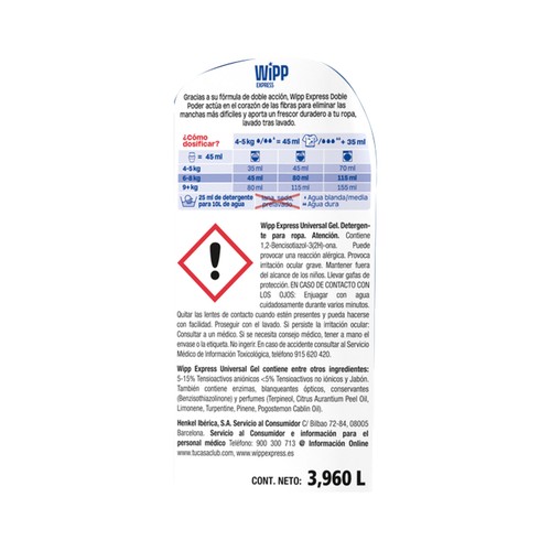 WIPP EXPRESS Detergente gel universal 88ds