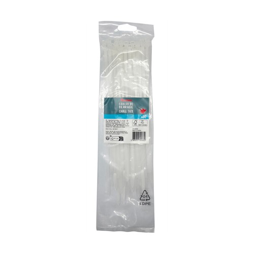 Set de 50 bridas blancas 4,8x250mm AUCHAN.