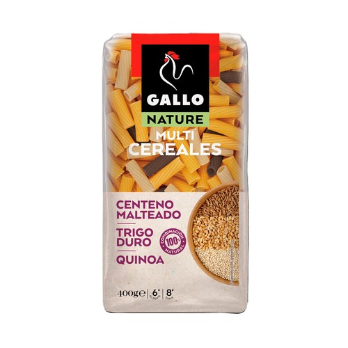 GALLO Nature Pasta macarrones multicereales 400 g.