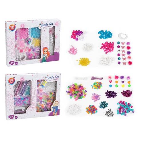 Set de cuentas para crear joyas, modelos surtidos, ONE TWO FUN ALCAMPO.