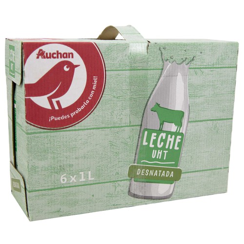 Leche desnatada de vaca PRODUCTO ALCAMPO 6x 1 l.