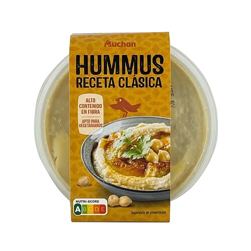 AUCHAN Hummus receta clásica 200 g. Producto Alcampo