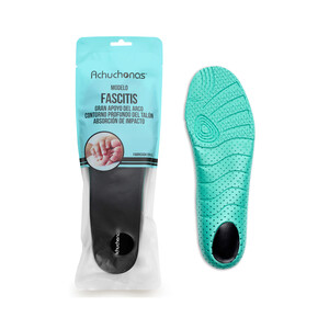 Plantillas especiales fascitis plantar ACHUCHONAS, contorno profundo talón, talla 37/38.