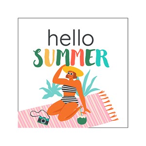 Imagen de 20 servilletas de 3 capas, 33x33 cm, relax summer, ACTUEL