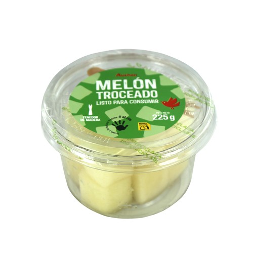 AUCHAN Melón troceado 225 g Producto Alcampo.