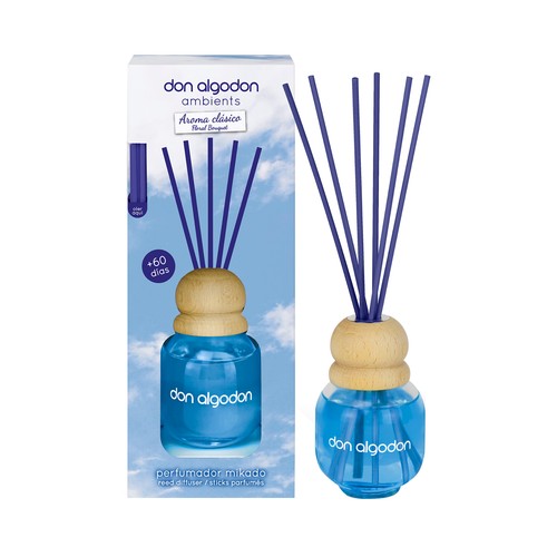 DON ALGODÓN Ambients Ambientador de varillas (Mikado) con aroma clásico 60 ml.