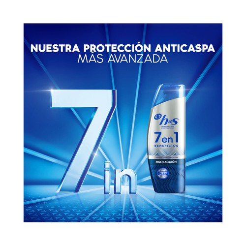 H&S Champú anticaspa 7 en 1 H&S Multi acción 300 ml.