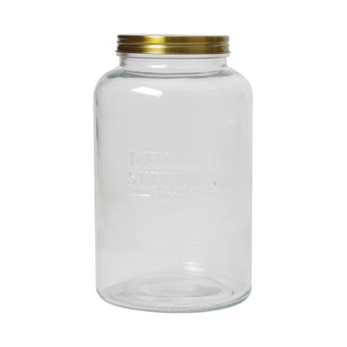 Bote cristal 1,5 litros tapa metal. ACTUEL