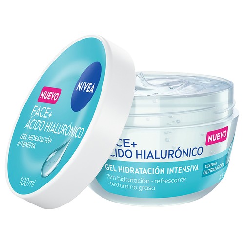 NIVEA Face+ Crema facial hidratanción intensa (hasta 72 horas), con ácido Hialurónico 100 ml.
