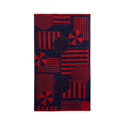 Toalla de playa jacquard velour 90x160cm, 100% algodón, 380g/m², ACTUEL. diferentes modelos, 1 unidad.