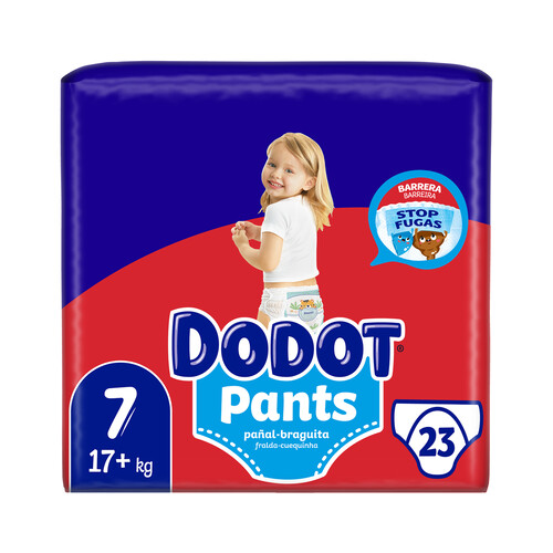 DODOT Pants (braguitas) de aprendizaje talla 7 (+17 kg) 23 uds.