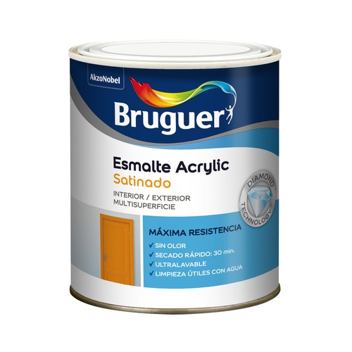Esmalte Acrylic Satinado color blanco algodón 0,75 litros.