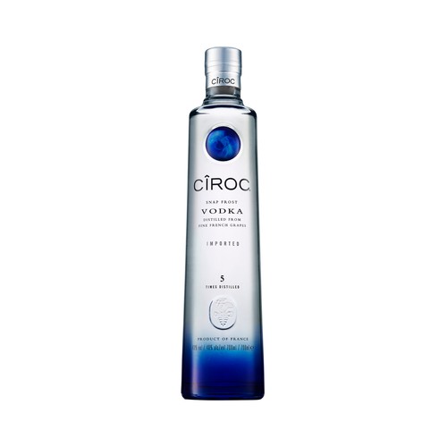 CÎROC Vodka blanco premium francés con 5 destilaciones botella de 70 cl.